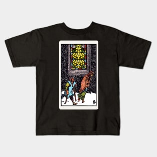 Card #68 - Five Of Pentacles - Rider Waite Smith Tarot Kids T-Shirt